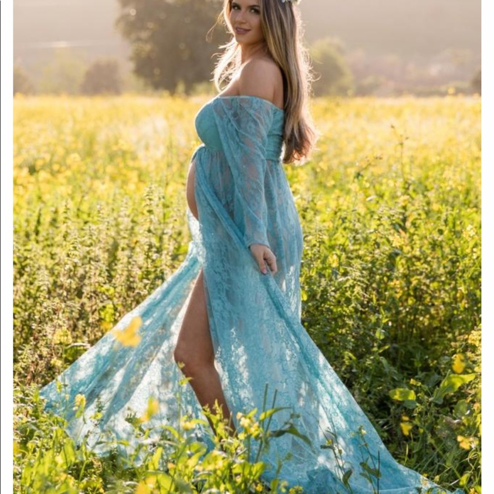 Maternity photoshoot laced dress, Medium